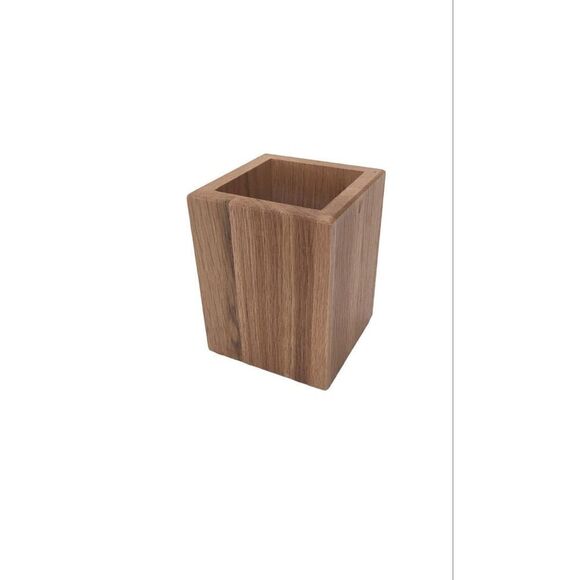 Cutco‎ Oak Wood Utensil Box Block Caddy Container Holder USA Made 4x4x5 Vintage - Picture 2 of 6